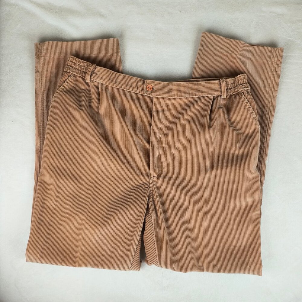 Vintage L.L. Bean Corduroy Pants Tan Made in USA 40 X 33